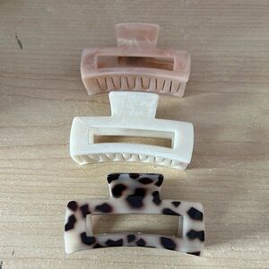 Target Hair Claw Clips - Beige, Cream, Leopard